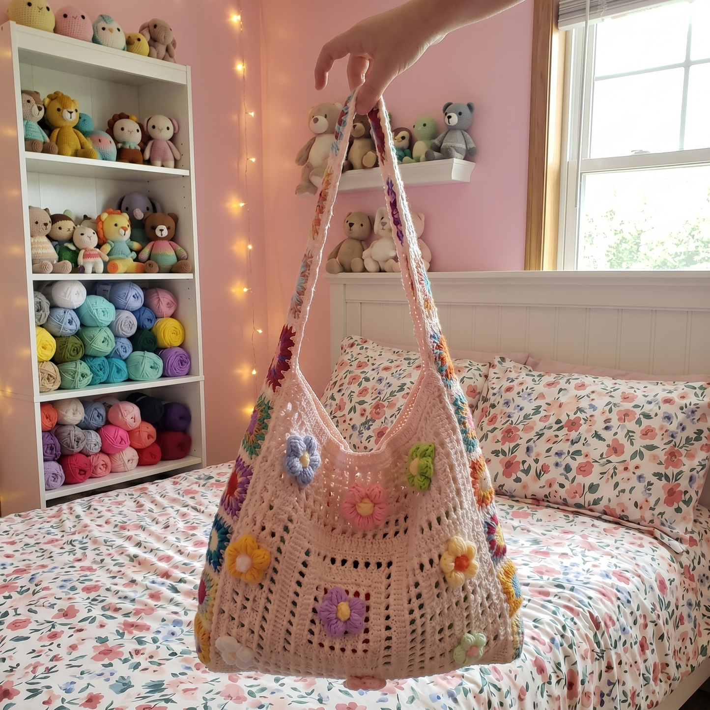 SoftPetal Crochet Tote Bag